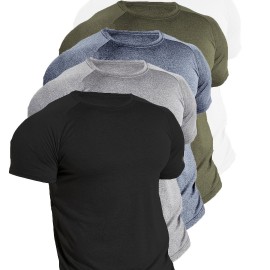 Men's Tight Fit Sauna Sweat Workout Crew Neck T-shirts, Body Shapewear For Men Men's Tight Fit Sauna Sweat Workout Crew Neck T-shirts, Body Shapewear For Men