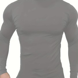 Men's Casual Pullover Shirts Long Sleeve Slim Fit Basic Solid Lightweight Turtleneck T-Shirt Men's Casual Pullover Shirts Long Sleeve Slim Fit Basic Solid Lightweight Turtleneck T-Shirt