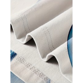 3D Pattern Print, Men's 2Pcs Outfits, Casual Crew Neck Long Sleeve Shirts T-shirt And Drawstring Sweatpants Joggers Set For Summer, Men's Clothing 3D Pattern Print, Men's 2Pcs Outfits, Casual Crew Neck Long Sleeve Shirts T-shirt And Drawstring Sweatpants Joggers Set For Summer, Men's Clothing