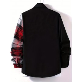 Fashionable And Casual Men's Plaid Cardigan Button Long Sleeve Lapel Jacket, Comfortable And Versatile, Suitable For Dates, Suitable For Autumn And Winter Fashionable And Casual Men's Plaid Cardigan Button Long Sleeve Lapel Jacket, Comfortable And Versatile, Suitable For Dates, Suitable For Autumn And Winter