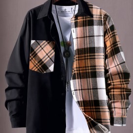 Fashionable And Casual Men's Plaid Cardigan Button Long Sleeve Lapel Jacket, Comfortable And Versatile, Suitable For Dates, Suitable For Autumn And Winter Fashionable And Casual Men's Plaid Cardigan Button Long Sleeve Lapel Jacket, Comfortable And Versatile, Suitable For Dates, Suitable For Autumn And Winter