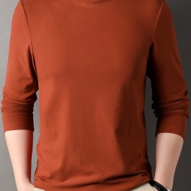 Solid Men's Slim Mock Neck Long Sleeve Active T-shirt Tee, Casual Comfy Shirts For Winter Fall, Men's Clothing Tops Solid Men's Slim Mock Neck Long Sleeve Active T-shirt Tee, Casual Comfy Shirts For Winter Fall, Men's Clothing Tops