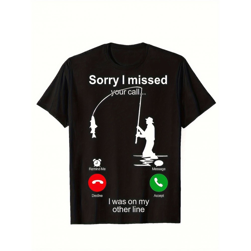 Funny Fishing Man Print Men's Casual Short Sleeve Shirt, Men's Shirt For Summer Vacation Resort, Tops For Men Funny Fishing Man Print Men's Casual Short Sleeve Shirt, Men's Shirt For Summer Vacation Resort, Tops For Men
