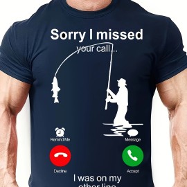Funny Fishing Man Print Men's Casual Short Sleeve Shirt, Men's Shirt For Summer Vacation Resort, Tops For Men Funny Fishing Man Print Men's Casual Short Sleeve Shirt, Men's Shirt For Summer Vacation Resort, Tops For Men