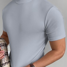 Men's High Neck Stretch Elegant T-shirt Men's High Neck Stretch Elegant T-shirt