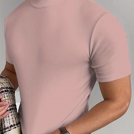 Men's High Neck Stretch Elegant T-shirt Men's High Neck Stretch Elegant T-shirt