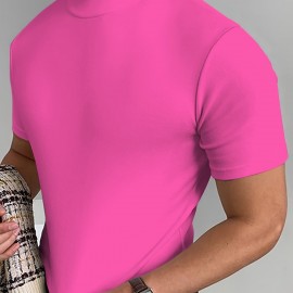 Men's High Neck Stretch Elegant T-shirt Men's High Neck Stretch Elegant T-shirt