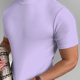 Men's High Neck Stretch Elegant T-shirt Men's High Neck Stretch Elegant T-shirt