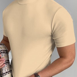 Men's High Neck Stretch Elegant T-shirt Men's High Neck Stretch Elegant T-shirt