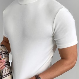 Men's High Neck Stretch Elegant T-shirt Men's High Neck Stretch Elegant T-shirt