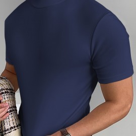 Men's High Neck Stretch Elegant T-shirt Men's High Neck Stretch Elegant T-shirt