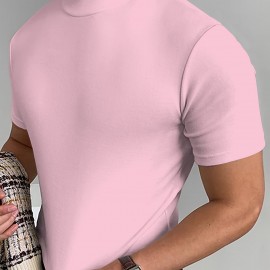 Men's High Neck Stretch Elegant T-shirt Men's High Neck Stretch Elegant T-shirt