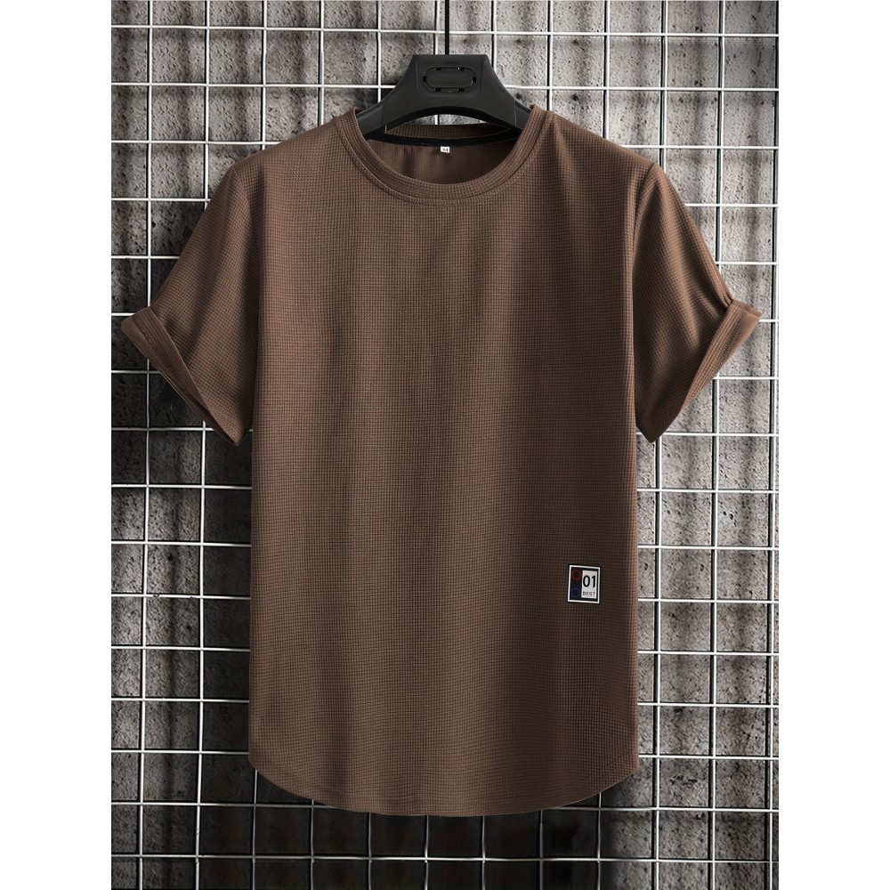 Solid Men's Casual Lightweight Short Sleeve Crew Neck Summer T-shirt Solid Men's Casual Lightweight Short Sleeve Crew Neck Summer T-shirt