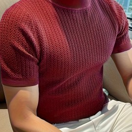 Men's Comfy Chic Turtleneck Solid T-shirt, Men's Summer Slim Fit Outdoor Clothes, Men's Clothing, Tops For Men, Gift For Men Men's Comfy Chic Turtleneck Solid T-shirt, Men's Summer Slim Fit Outdoor Clothes, Men's Clothing, Tops For Men, Gift For Men