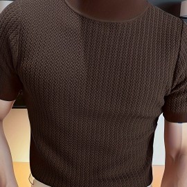 Men's Comfy Chic Turtleneck Solid T-shirt, Men's Summer Slim Fit Outdoor Clothes, Men's Clothing, Tops For Men, Gift For Men Men's Comfy Chic Turtleneck Solid T-shirt, Men's Summer Slim Fit Outdoor Clothes, Men's Clothing, Tops For Men, Gift For Men