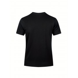 5pcs Men's Solid Cotton Lightweight Crew Neck T-Shirts Set For Summer Sports, Gift For Men 5pcs Men's Solid Cotton Lightweight Crew Neck T-Shirts Set For Summer Sports, Gift For Men