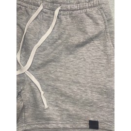 Slim Fit Comfy Active Shorts, Men's Casual Slant Pocket Stretch Waist Drawstring Shorts For Summer Basketball Running Slim Fit Comfy Active Shorts, Men's Casual Slant Pocket Stretch Waist Drawstring Shorts For Summer Basketball Running