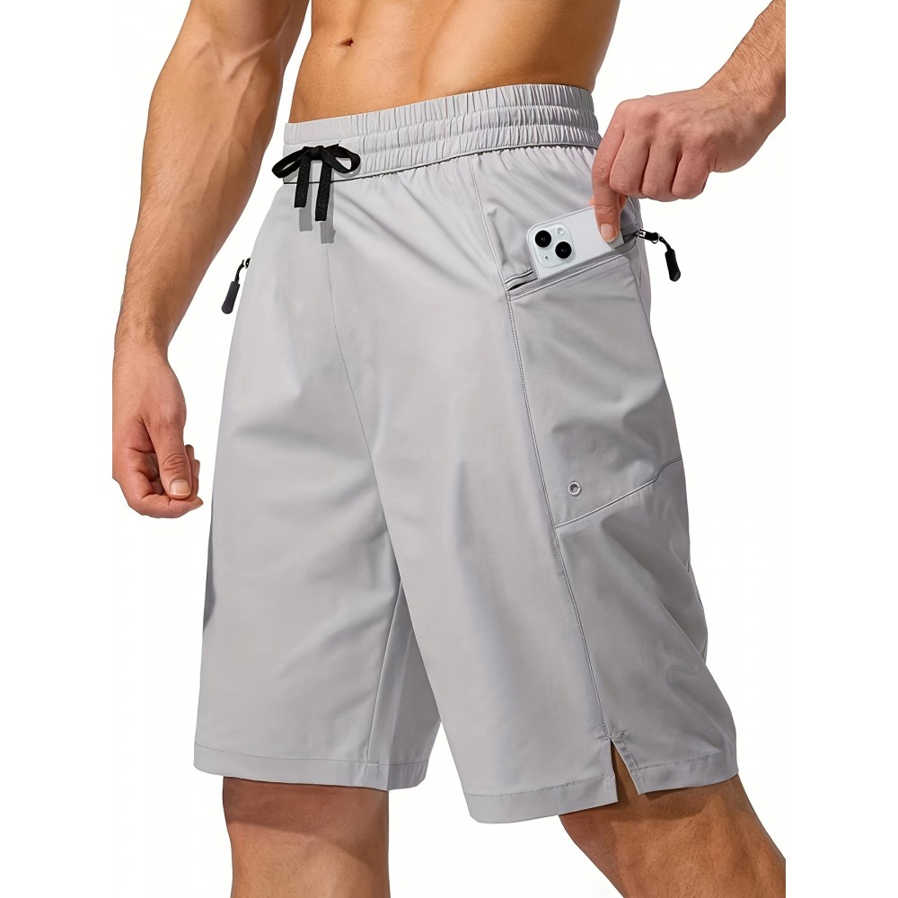 Men's Zip Pocket Sports Shorts, Swimwear, Quick Dry Lightweight Breathable UV Protection Beach Swimming Trunks (No Mesh Lining) Men's Zip Pocket Sports Shorts, Swimwear, Quick Dry Lightweight Breathable UV Protection Beach Swimming Trunks (No Mesh Lining)