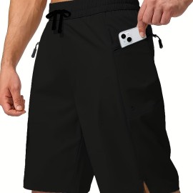 Men's Zip Pocket Sports Shorts, Swimwear, Quick Dry Lightweight Breathable UV Protection Beach Swimming Trunks (No Mesh Lining) Men's Zip Pocket Sports Shorts, Swimwear, Quick Dry Lightweight Breathable UV Protection Beach Swimming Trunks (No Mesh Lining)