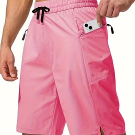 Men's Zip Pocket Sports Shorts, Swimwear, Quick Dry Lightweight Breathable UV Protection Beach Swimming Trunks (No Mesh Lining) Men's Zip Pocket Sports Shorts, Swimwear, Quick Dry Lightweight Breathable UV Protection Beach Swimming Trunks (No Mesh Lining)