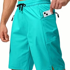 Men's Zip Pocket Sports Shorts, Swimwear, Quick Dry Lightweight Breathable UV Protection Beach Swimming Trunks (No Mesh Lining) Men's Zip Pocket Sports Shorts, Swimwear, Quick Dry Lightweight Breathable UV Protection Beach Swimming Trunks (No Mesh Lining)