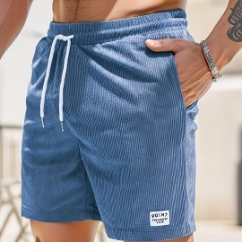 Men's Corduroy Waist Drawstring Comfy Shorts For Summer Men's Corduroy Waist Drawstring Comfy Shorts For Summer