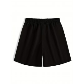 Various Color Classic Design Comfy Shorts, Men's Casual Solid Color Slightly Stretch Elastic Waist Drawstring Shorts For Summer Various Color Classic Design Comfy Shorts, Men's Casual Solid Color Slightly Stretch Elastic Waist Drawstring Shorts For Summer