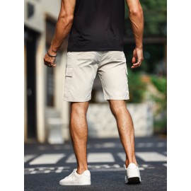 Men's Plain Casual Comfy Cargo Shorts, Summer Clothing Men's Plain Casual Comfy Cargo Shorts, Summer Clothing
