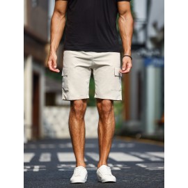 Men's Plain Casual Comfy Cargo Shorts, Summer Clothing Men's Plain Casual Comfy Cargo Shorts, Summer Clothing