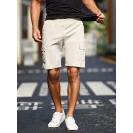 Men's Plain Casual Comfy Cargo Shorts, Summer Clothing Men's Plain Casual Comfy Cargo Shorts, Summer Clothing