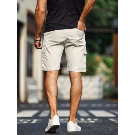 Men's Plain Casual Comfy Cargo Shorts, Summer Clothing Men's Plain Casual Comfy Cargo Shorts, Summer Clothing