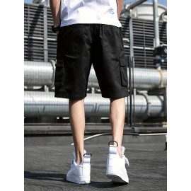 Men's Multi Pocket Cargo Shorts, Casual Waist Drawstring Cargo Shorts For Summer Men's Multi Pocket Cargo Shorts, Casual Waist Drawstring Cargo Shorts For Summer