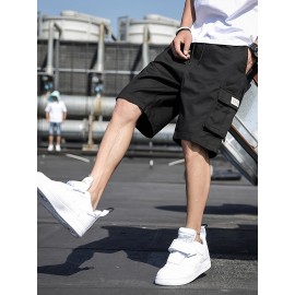 Men's Multi Pocket Cargo Shorts, Casual Waist Drawstring Cargo Shorts For Summer Men's Multi Pocket Cargo Shorts, Casual Waist Drawstring Cargo Shorts For Summer