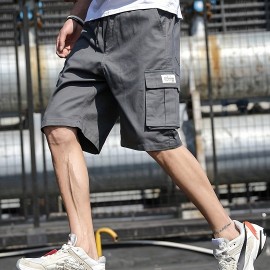 Men's Multi Pocket Cargo Shorts, Casual Waist Drawstring Cargo Shorts For Summer Men's Multi Pocket Cargo Shorts, Casual Waist Drawstring Cargo Shorts For Summer