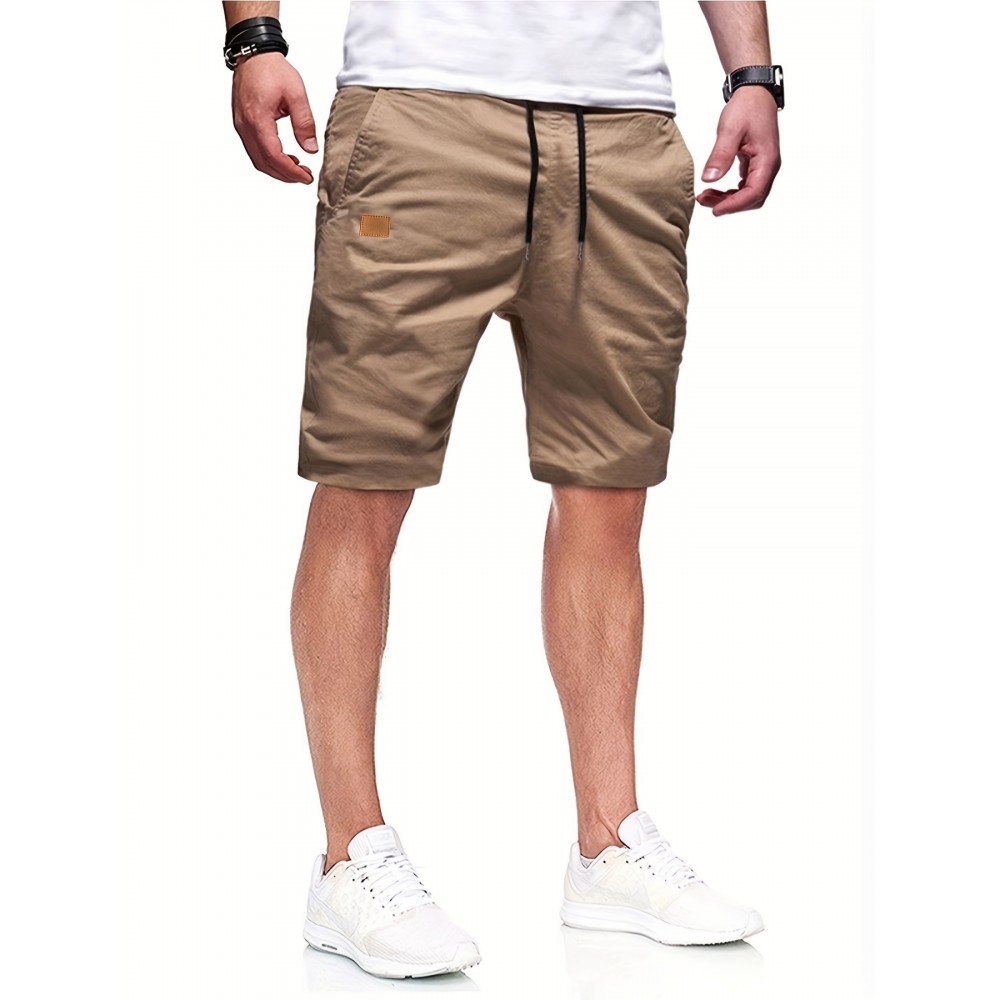 Men's Casual Cargo Shorts, Drawstring Beach Golf Shorts For Summer Outdoor Activities Men's Casual Cargo Shorts, Drawstring Beach Golf Shorts For Summer Outdoor Activities