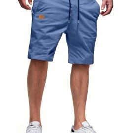Men's Casual Cargo Shorts, Drawstring Beach Golf Shorts For Summer Outdoor Activities Men's Casual Cargo Shorts, Drawstring Beach Golf Shorts For Summer Outdoor Activities