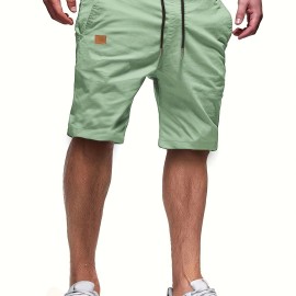Men's Casual Cargo Shorts, Drawstring Beach Golf Shorts For Summer Outdoor Activities Men's Casual Cargo Shorts, Drawstring Beach Golf Shorts For Summer Outdoor Activities
