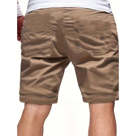 Men's Casual Cargo Shorts, Drawstring Beach Golf Shorts For Summer Outdoor Activities Men's Casual Cargo Shorts, Drawstring Beach Golf Shorts For Summer Outdoor Activities