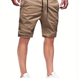 Men's Casual Cargo Shorts, Drawstring Beach Golf Shorts For Summer Outdoor Activities Men's Casual Cargo Shorts, Drawstring Beach Golf Shorts For Summer Outdoor Activities