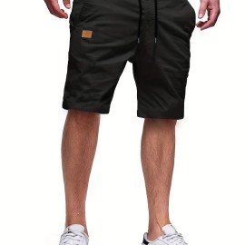 Men's Casual Cargo Shorts, Drawstring Beach Golf Shorts For Summer Outdoor Activities Men's Casual Cargo Shorts, Drawstring Beach Golf Shorts For Summer Outdoor Activities