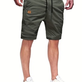 Men's Casual Cargo Shorts, Drawstring Beach Golf Shorts For Summer Outdoor Activities Men's Casual Cargo Shorts, Drawstring Beach Golf Shorts For Summer Outdoor Activities