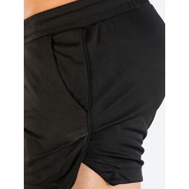 Quick Drying Comfy Shorts, Men's Casual Slightly Stretch Waist Drawstring Shorts For Summer Gym Workout Training Quick Drying Comfy Shorts, Men's Casual Slightly Stretch Waist Drawstring Shorts For Summer Gym Workout Training
