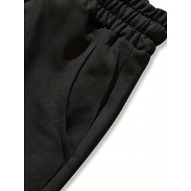 Letter Print Comfy Shorts, Men's Casual Slightly Stretch Elastic Waist Drawstring Shorts For Summer Basketball Beach Resort Letter Print Comfy Shorts, Men's Casual Slightly Stretch Elastic Waist Drawstring Shorts For Summer Basketball Beach Resort