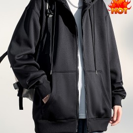 Men's Hooded Jacket Casual Long Sleeve Hoodies With Zipper Gym Sports Hooded Coat For Spring Fall Men's Hooded Jacket Casual Long Sleeve Hoodies With Zipper Gym Sports Hooded Coat For Spring Fall