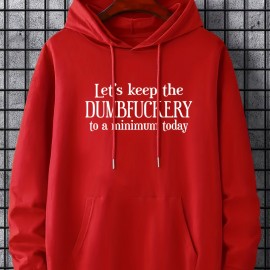 DUMFUCKERY Print Hoodies For Men, Graphic Hoodie With Kangaroo Pocket, Comfy Loose Trendy Hooded Pullover, Mens Clothing For Autumn Winter DUMFUCKERY Print Hoodies For Men, Graphic Hoodie With Kangaroo Pocket, Comfy Loose Trendy Hooded Pullover, Mens Clothing For Autumn Winter
