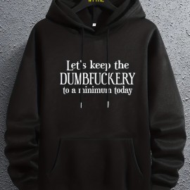 DUMFUCKERY Print Hoodies For Men, Graphic Hoodie With Kangaroo Pocket, Comfy Loose Trendy Hooded Pullover, Mens Clothing For Autumn Winter DUMFUCKERY Print Hoodies For Men, Graphic Hoodie With Kangaroo Pocket, Comfy Loose Trendy Hooded Pullover, Mens Clothing For Autumn Winter