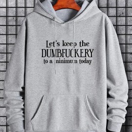 DUMFUCKERY Print Hoodies For Men, Graphic Hoodie With Kangaroo Pocket, Comfy Loose Trendy Hooded Pullover, Mens Clothing For Autumn Winter DUMFUCKERY Print Hoodies For Men, Graphic Hoodie With Kangaroo Pocket, Comfy Loose Trendy Hooded Pullover, Mens Clothing For Autumn Winter