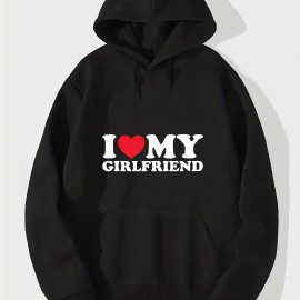 I Love My Girl Friend Print Hoodie, Cool Hoodies For Men, Men's Casual Graphic Design Pullover Hooded Sweatshirt With Kangaroo Pocket Streetwear For Winter Fall, As Gifts I Love My Girl Friend Print Hoodie, Cool Hoodies For Men, Men's Casual Graphic Design Pullover Hooded Sweatshirt With Kangaroo Pocket Streetwear For Winter Fall, As Gifts
