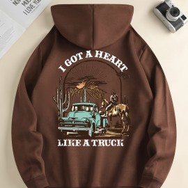 I Got A Heart Like A Truck Cowboy Riding Horse Print Men's Cool Streetwear Hoodies, Casual Loose Hooded Pullover With Kangaroo Pockets, Crew Neck Sweatshirt For Men For Fall And Winter, As Gifts I Got A Heart Like A Truck Cowboy Riding Horse Print Men's Cool Streetwear Hoodies, Casual Loose Hooded Pullover With Kangaroo Pockets, Crew Neck Sweatshirt For Men For Fall And Winter, As Gifts