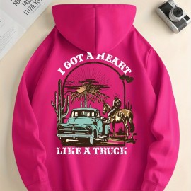 I Got A Heart Like A Truck Cowboy Riding Horse Print Men's Cool Streetwear Hoodies, Casual Loose Hooded Pullover With Kangaroo Pockets, Crew Neck Sweatshirt For Men For Fall And Winter, As Gifts I Got A Heart Like A Truck Cowboy Riding Horse Print Men's Cool Streetwear Hoodies, Casual Loose Hooded Pullover With Kangaroo Pockets, Crew Neck Sweatshirt For Men For Fall And Winter, As Gifts